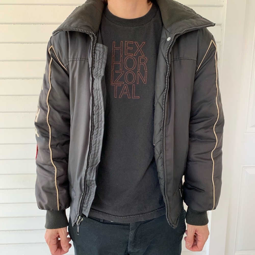 Vintage 80s Yamaha snowmobile / bomber jacket mens